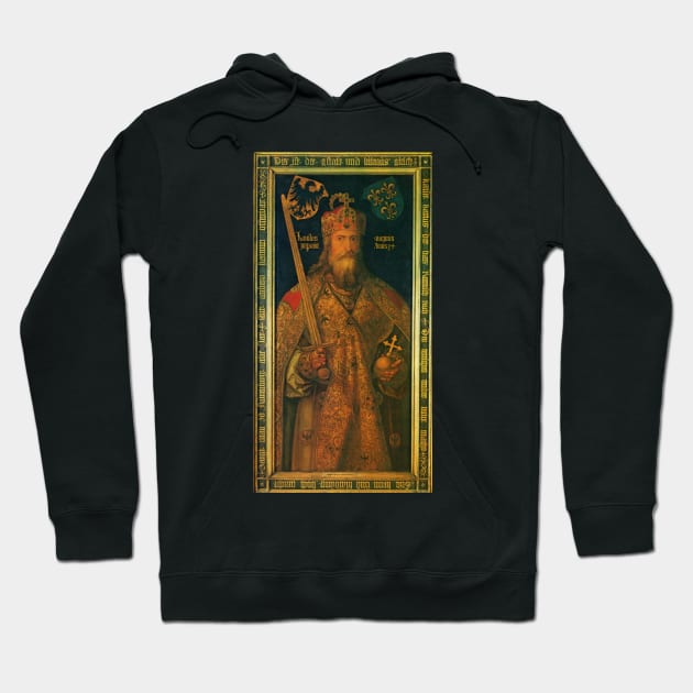 Charlemagne by Albrecht Durer Hoodie by blackroserelicsshop@gmail.com